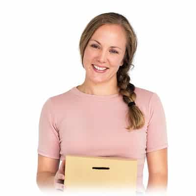 Women holding folder and encouraging to read unbiased canada personal finance product reviews and ratings